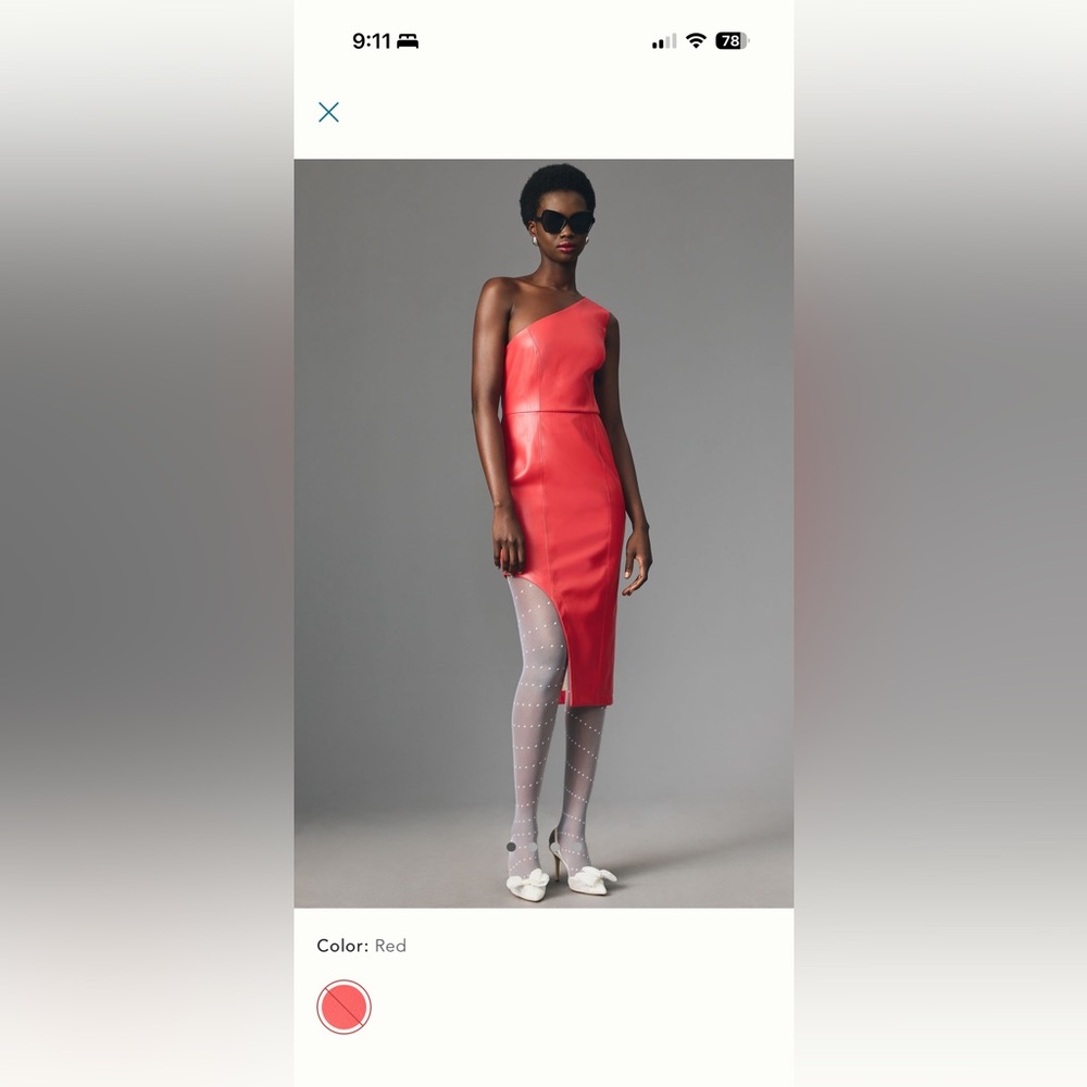 Cool Red One-Shoulder Dress